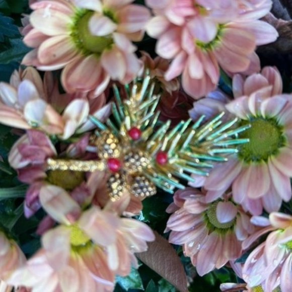 HOLIDAY🎄🎄ART Arthur Pepper Pinecone Berries BROOCH/EARRINGS SET - Picture 7 of 12